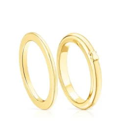 Pack de anillos con baño de oro 18 kt sobre plata Fellow^TOUS Clearance