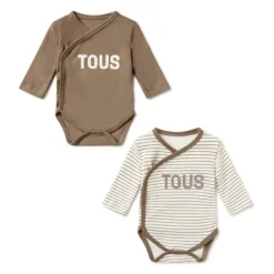 Pack de bodys de bebé cruzados Classic beige^TOUS Outlet
