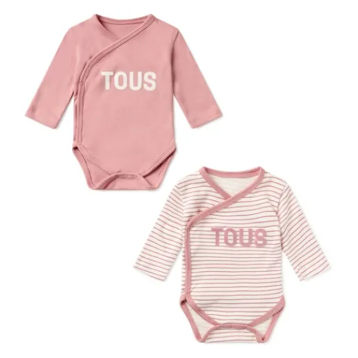 Pack de bodys de bebé cruzados Classic rosa^TOUS Sale