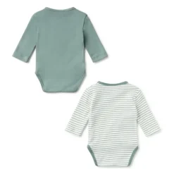 Pack de bodys de bebé cruzados Classic verde^TOUS Outlet