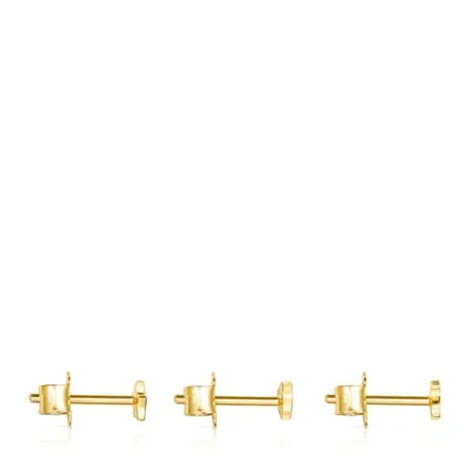 Pack de Pendientes con baño de oro 18 kt sobre plata Cool Joy^TOUS New
