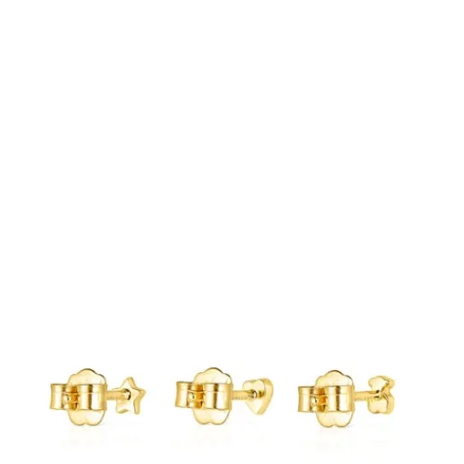 Pack de Pendientes con baño de oro 18 kt sobre plata Cool Joy^TOUS New