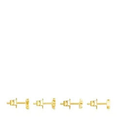 Pack de Pendientes con baño de oro 18 kt sobre plata y gemas Teddy Bear^TOUS Hot