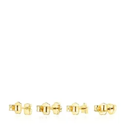 Pack de Pendientes con baño de oro 18 kt sobre plata y gemas Teddy Bear^TOUS Hot