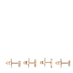 Pack de Pendientes con baño de oro rosa 18 kt sobre plata y espinelas 0,45 - 0,85 cm Motif^TOUS Discount
