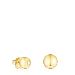 Pack de pendientes con baño de oro 18 kt sobre plata bola Plump^TOUS Sale