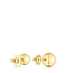 Pack de pendientes con baño de oro 18 kt sobre plata bola Plump^TOUS Sale