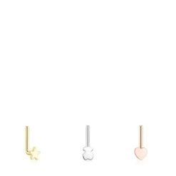 Pack de Piercings de nariz Basics de acero tricolor^TOUS