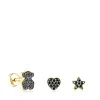 Pack de Piercings de oreja Basics con baño de oro 18 kt sobre plata y espinela^TOUS Discount