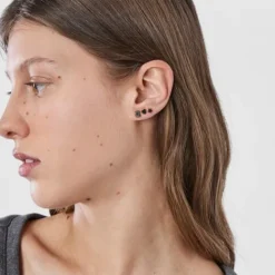 Pack de Piercings de oreja Basics con baño de oro 18 kt sobre plata y espinela^TOUS Discount