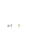Pack de piercings de oreja de acero IP dorado y plateado MANIFESTO^TOUS Clearance