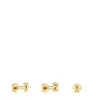 Pack de piercings de oreja de acero IP dorado Balloon^TOUS Hot