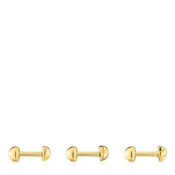 Pack de piercings de oreja de acero IP dorado Balloon^TOUS Hot