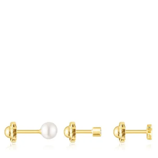 Pack de Piercings de oreja Pearl de con diamante y perla^TOUS New