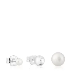 Pack de tres pendientes de plata y perlas cultivadas Tsuri^TOUS Best