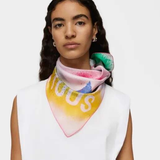 Pañuelo cuadrado palo Flower^TOUS Sale