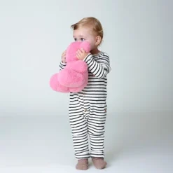 Pelele de bebé a rayas Black crudo^TOUS