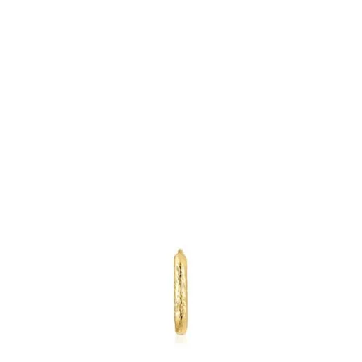 Pendiente aro individual de oro con textura Basics^TOUS Sale