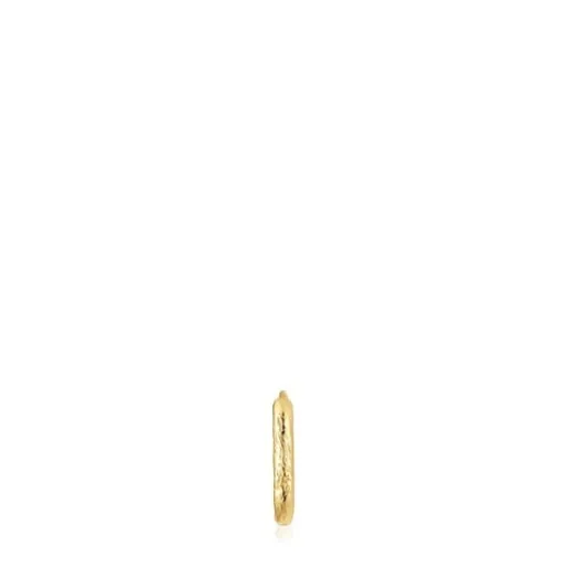 Pendiente aro individual de oro con textura Basics^TOUS Sale