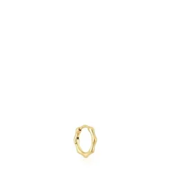 Pendiente aro individual de oro con detalles Basics^TOUS Sale