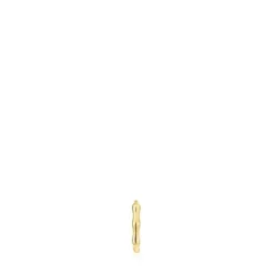 Pendiente aro individual de oro con detalles Basics^TOUS Sale