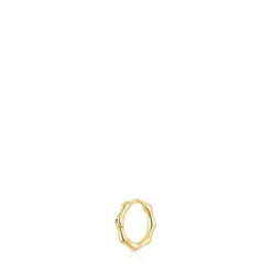 Pendiente aro individual de oro con detalles Basics^TOUS Sale