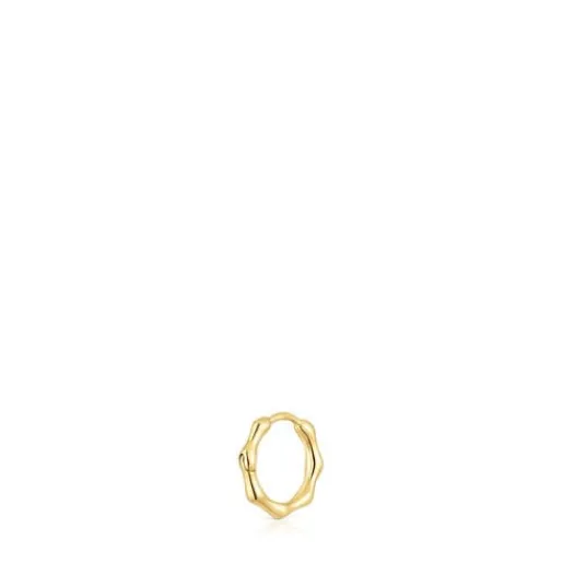 Pendiente aro individual de oro con detalles Basics^TOUS Sale