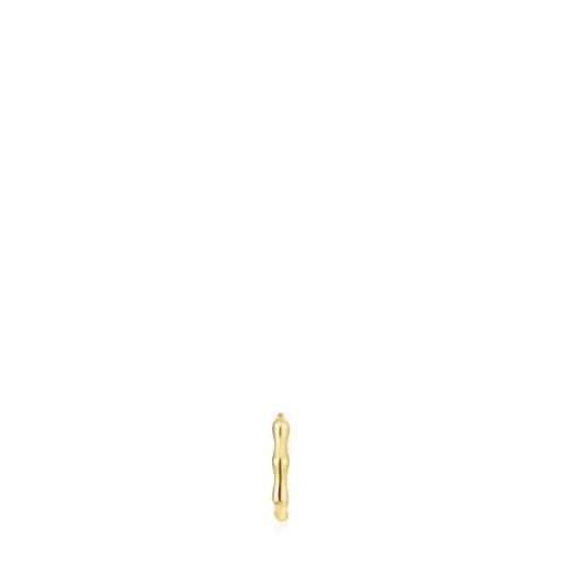 Pendiente aro individual de oro con detalles Basics^TOUS Sale