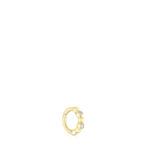 Pendiente aro pequeño con bolas de y diamantes Les Classiques^TOUS Sale