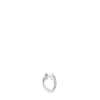 Pendiente individual de aro corto de oro blanco con diamantes 8,5 mm Les Classiques^TOUS Outlet