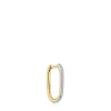 Pendiente individual de aro bicolor millgrain Basics^TOUS Outlet