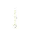 Pendiente individual largo con baño de oro 18 kt sobre plata y motivos New Silueta^TOUS Online
