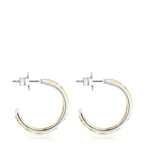 Pendientes aro bicolor Logo^TOUS