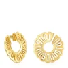Pendientes aro con baño de oro 18 kt sobre plata 31 mm Miranda^TOUS Hot
