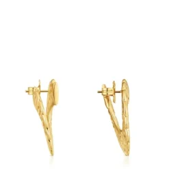 Pendientes aro con baño de oro 18 kt sobre plata 31 mm Miranda^TOUS Hot