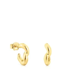 Pendientes aro con baño de oro 18 kt sobre plata New Hav^TOUS New