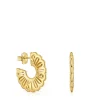 Pendientes aro con baño de oro 18 kt sobre plata 25 mm Miranda^TOUS Sale