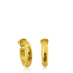 Pendientes aro con baño de oro 18 kt sobre plata Duna Tube^TOUS Hot