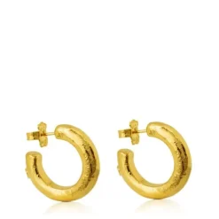Pendientes aro con baño de oro 18 kt sobre plata Duna Tube^TOUS Hot