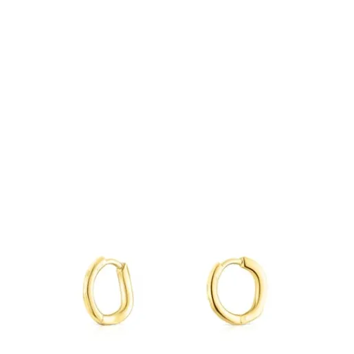 Pendientes aro con baño de oro 18 kt sobre plata y gemas Vibrant Colors^TOUS Discount