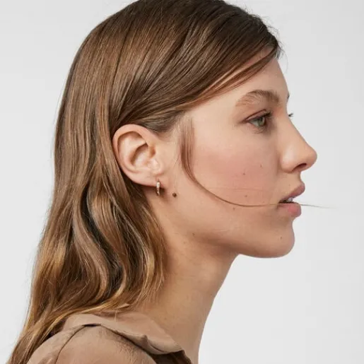 Pendientes aro con baño de oro 18 kt sobre plata y gemas Vibrant Colors^TOUS Discount