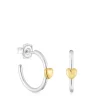 Pendientes aro corazón bicolor My Other Half^TOUS Outlet