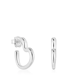 Pendientes aro corazón de plata My Other Half^TOUS Clearance