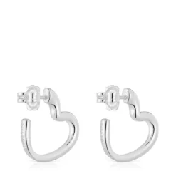 Pendientes aro corazón de plata My Other Half^TOUS Clearance
