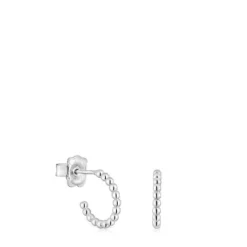 Pendientes aro cortos bolas de plata 10 mm Basicos^TOUS