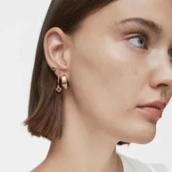 Pendientes aro cortos con baño de oro 18 kt sobre plata y amatista Basic Colors^TOUS Clearance