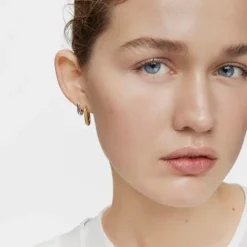 Pendientes aro cortos con baño de oro 18 kt sobre plata 18,2 mm Basicos^TOUS Outlet