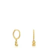 Pendientes aro de oro y detalle oso Bold Bear^TOUS