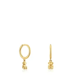 Pendientes aro de oro y detalle oso Bold Bear^TOUS