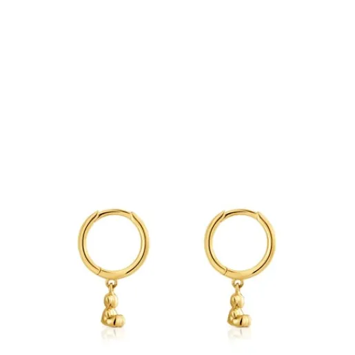 Pendientes aro de oro y detalle oso Bold Bear^TOUS